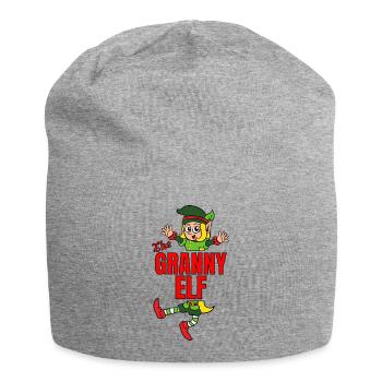 The Granny Elf Elfe Partnerlook Weihnachtself - Jersey-Beanie - Grau meliert - Vorne