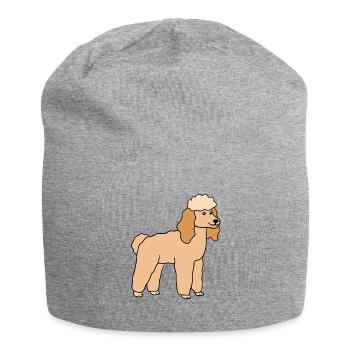 Pudel Hund Hunderasse - Jersey-Beanie - Grau meliert - Vorne