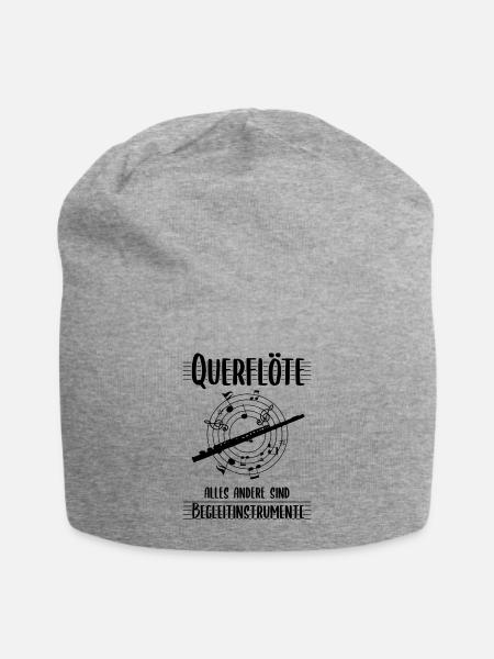 Querflöte - Jersey-Beanie - Grau meliert