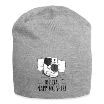 Border Collie - Jersey-Beanie - Grau meliert - Vorne