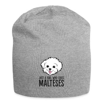 Chien maltais Juste une fille qui aime le maltais - Bonnet en jersey - gris chiné - Devant