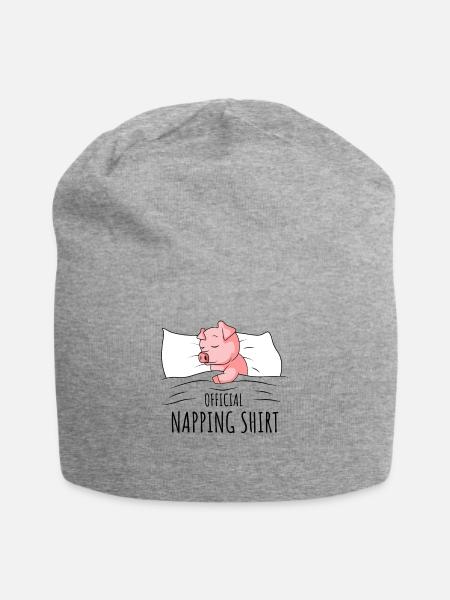 Schwein - Jersey-Beanie - Grau meliert