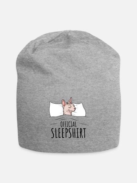 Sphynx Katze - Jersey-Beanie - Grau meliert