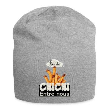 Pas de chichi entre nous - Bonnet en jersey - gris chiné - Devant