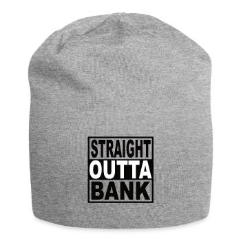 Straigt Outta Bank - Jersey Beanie - heather grey - Front