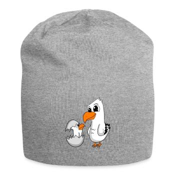 Mouette avec bébé Mouette - Bonnet en jersey - gris chiné - Devant