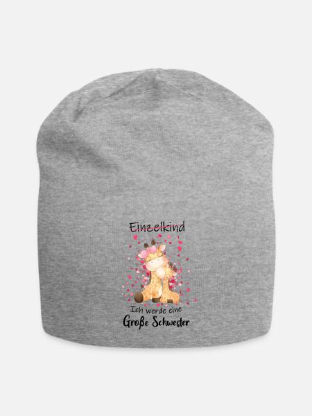 Einzelkind Tochter Ich Werde Große Schwester 2022 - Jersey-Beanie - Grau meliert