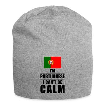 Dicton portugais - Bonnet en jersey - gris chiné - Devant