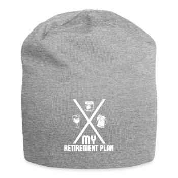 Mein Ruhestandsplan Whisky Bourbon Trinkt Wein - Jersey-Beanie - Grau meliert - Vorne
