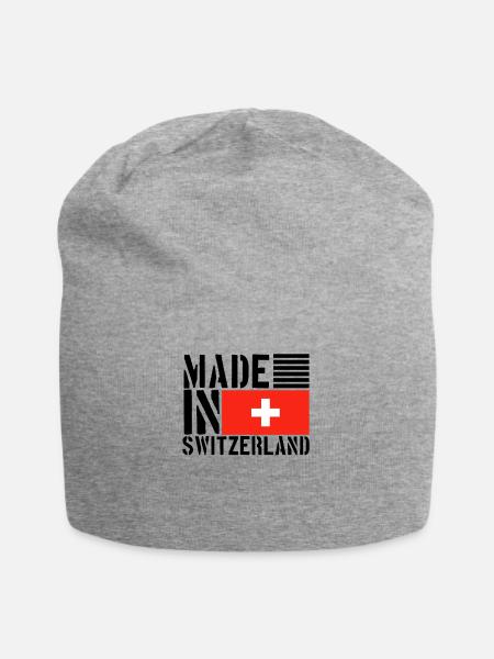 Suisse Swiss Funny Saying - Bonnet en jersey - gris chiné