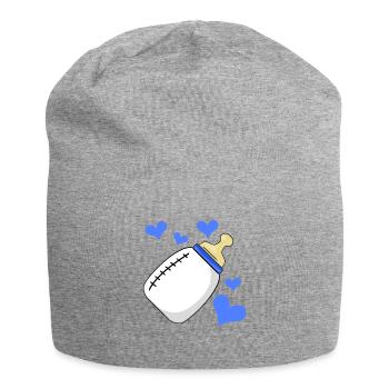 Milk bottle Boy pregnant birth - Jersey Beanie - heather grey - Front