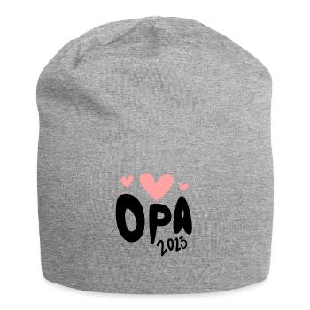 Opa 2023 - Opa werden - Bald Opa - Jersey-Beanie - Grau meliert - Vorne