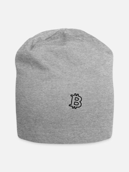 bitcoin - Jersey-Beanie - Grau meliert