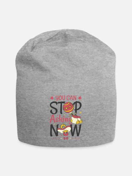 Annonce de grossesse pour les grands-parents - Bonnet en jersey - gris chiné