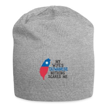 Nothing Scares Me Taiwanesische Ehefrau Taiwan - Jersey-Beanie - Grau meliert - Vorne