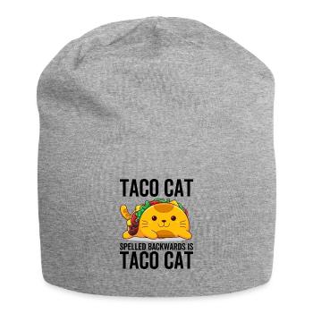 Taco Cat Rückwärts geschrieben ist Taco Cat - Jersey-Beanie - Grau meliert - Vorne