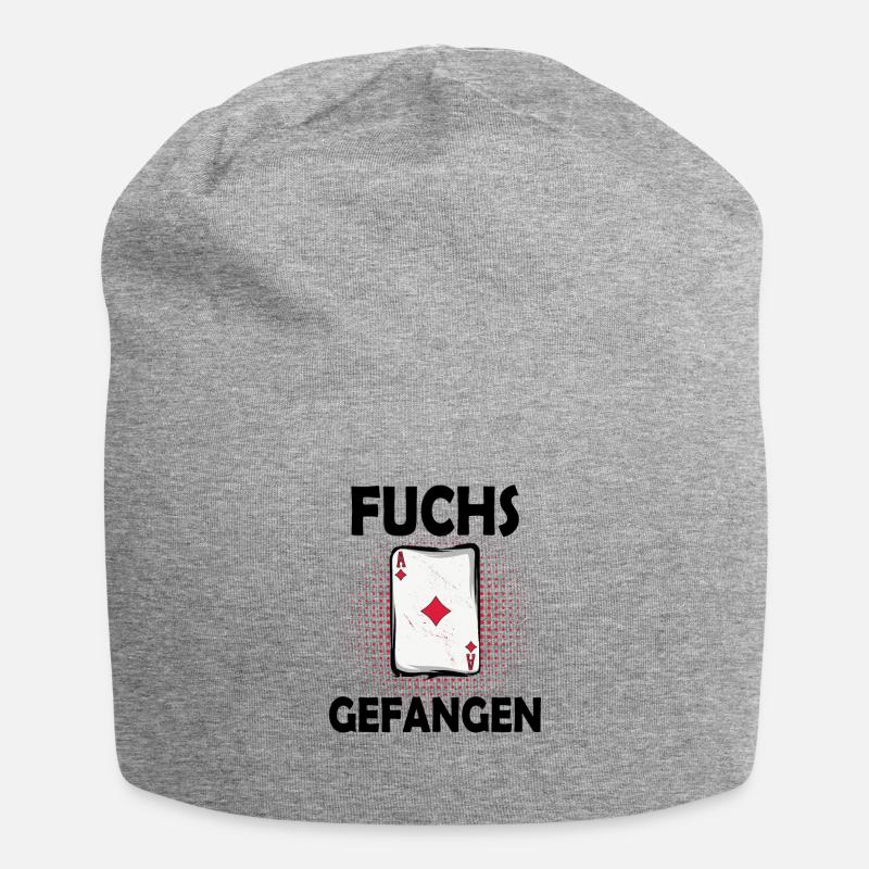 Doppelkopf - Jersey-Beanie - Grau meliert