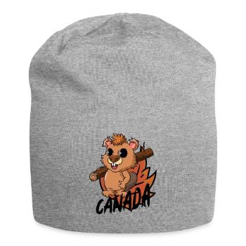 Castor du Canada - Bonnet en jersey - gris chiné - Devant