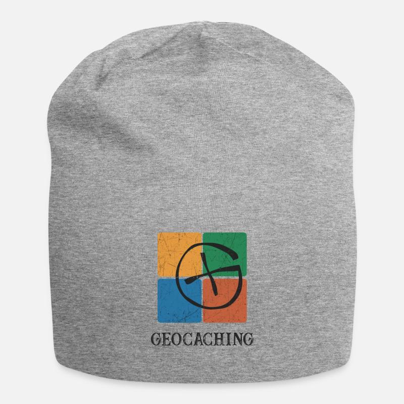 Geocaching Geocacher - Jersey-Beanie - Grau meliert