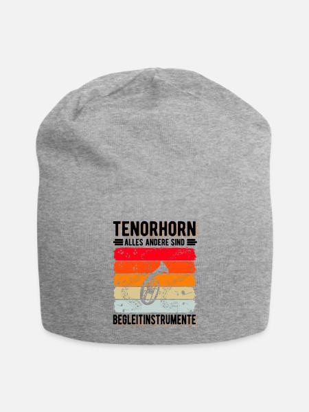 Tenorhorn Begleitinstrumente Tenorhornist - Jersey-Beanie - Grau meliert
