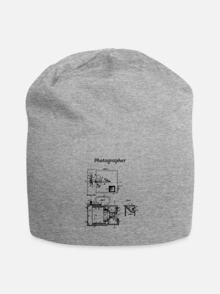 Fotograf Fotografie Kamera Fotoapparat Zeichnung - Jersey-Beanie - Grau meliert
