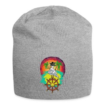 Seeräuber Piraten Freibeuter Möwe Piraterie Kind - Jersey-Beanie - Grau meliert - Vorne