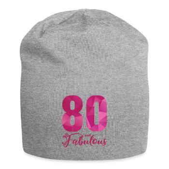 80 And Fabulous 80th Birthday B Day - Jersey Beanie - heather grey - Front