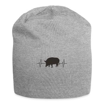 Sanglier Forêt Animaux Amoureux des animaux Cadeau - Bonnet en jersey - gris chiné - Devant