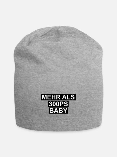 Mein Auto hat mehr als 300PS Baby - Jersey-Beanie - Grau meliert