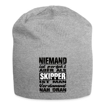 Skipper - Jersey-Beanie - Grau meliert - Vorne