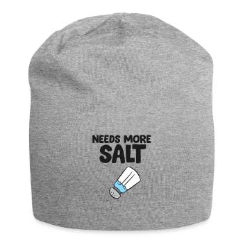 Funny Salt Lover It Needs More Salt - Jersey Beanie - heather grey - Front
