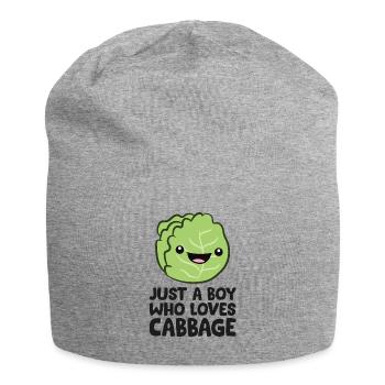 Nur ein Junge, der den Kohl liebt - Jersey-Beanie - Grau meliert - Vorne