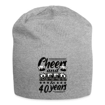 40th birthday - Jersey Beanie - heather grey - Front