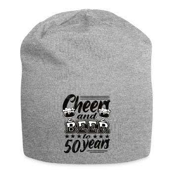50e anniversaire - Bonnet en jersey - gris chiné - Devant