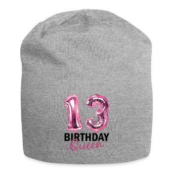 13 Jahre Geburtstag Geschenk Mädchen Ballons Print - Jersey-Beanie - Grau meliert - Vorne