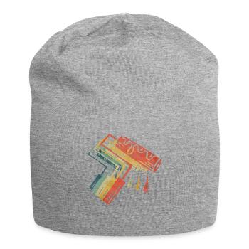 Paint Roller Retro Vintage Color - Jersey Beanie - heather grey - Front
