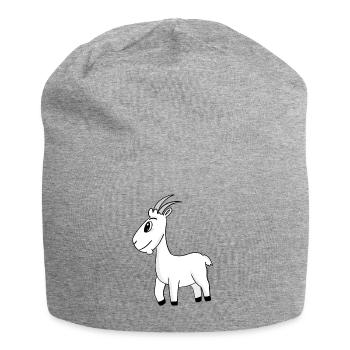 Ziegenbock Bock - Jersey-Beanie - Grau meliert - Vorne