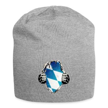 Bayern Bleu Blanc sous le maillot - Bonnet en jersey - gris chiné - Devant