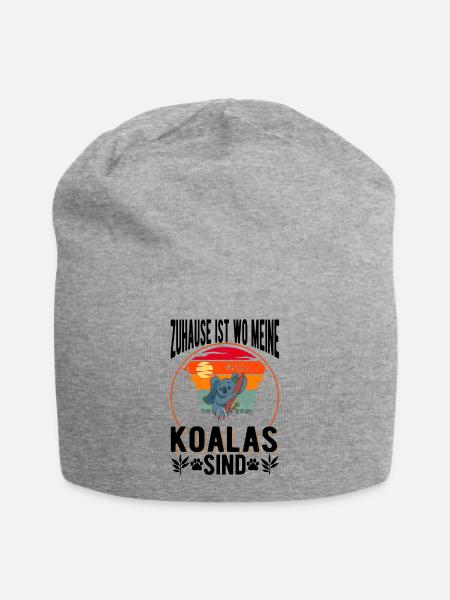Zuhause ist wo meine Koalas sind - Jersey-Beanie - Grau meliert