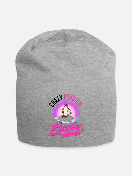 Crazy Penguin lady Pinguin - Jersey-Beanie - Grau meliert