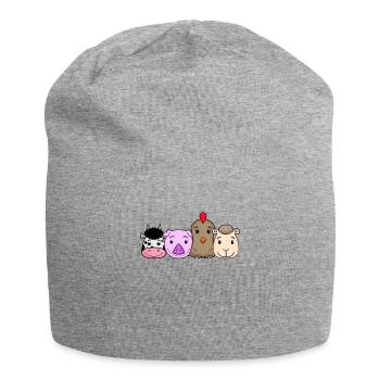 Cute animals - Jersey Beanie - heather grey - Front