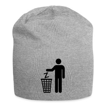 Ukraine Z Putin Mülleimer Russland Kiew No War - Jersey-Beanie - Grau meliert - Vorne