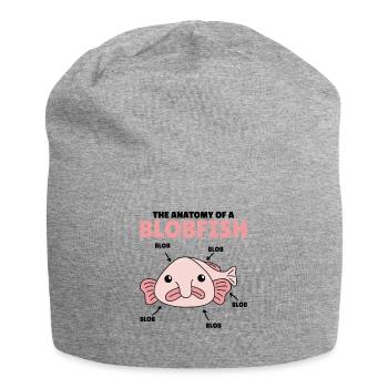 Blobfish Explication Anatomie d’un Blobfish - Bonnet en jersey - gris chiné - Devant