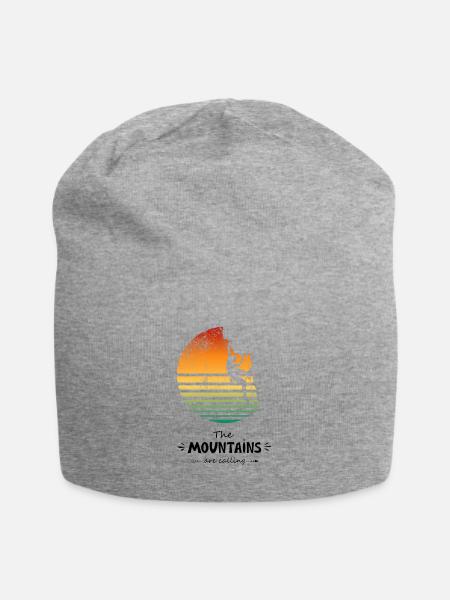 The Mountains Are Calling Klettern Bouldern - Jersey-Beanie - Grau meliert