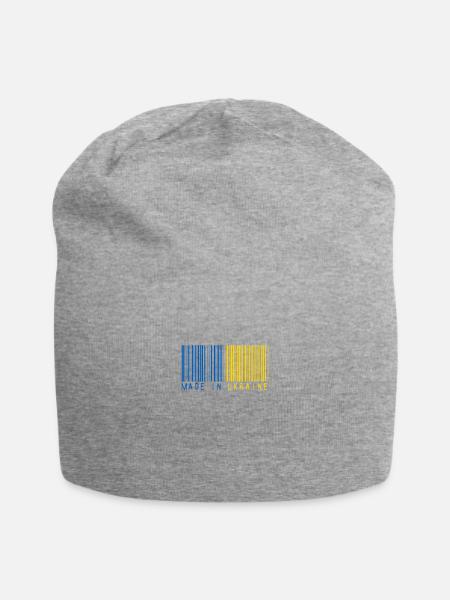 Made in Ukraine - Barcode - Jersey-Beanie - Grau meliert