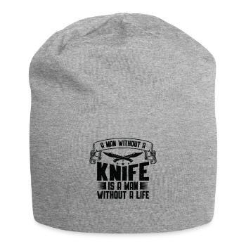 Knifemaking Knife Making Bladesmith Smithing Knife - Jersey Beanie - heather grey - Front