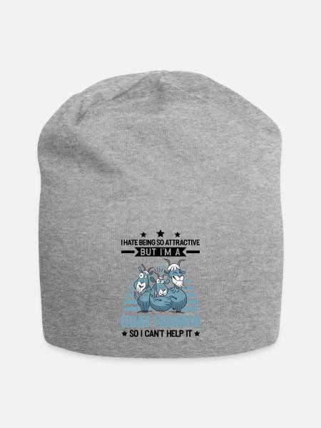 Ziegenhirte Attraktiv Ziegen Ziegenzüchter Ziege - Jersey-Beanie - Grau meliert