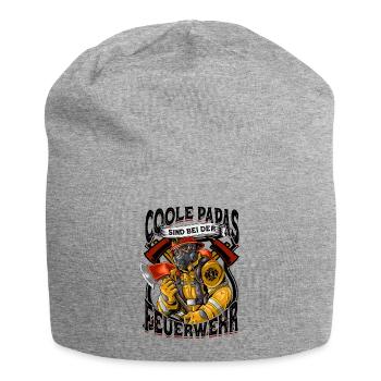 Coole Papas Sind Bei Der Feuerwehr Feuerwehrmann - Jersey-Beanie - Grau meliert - Vorne