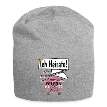 Ich Heirate! Die anderen sind nur zum Feiern hier - Jersey-Beanie - Grau meliert - Vorne