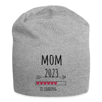 Mom 2023 Pregnancy Expectant Mom Gift - Jersey Beanie - heather grey - Front